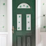 Dark green traditional composite door